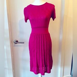 Missoni fuschia knee length knit dress